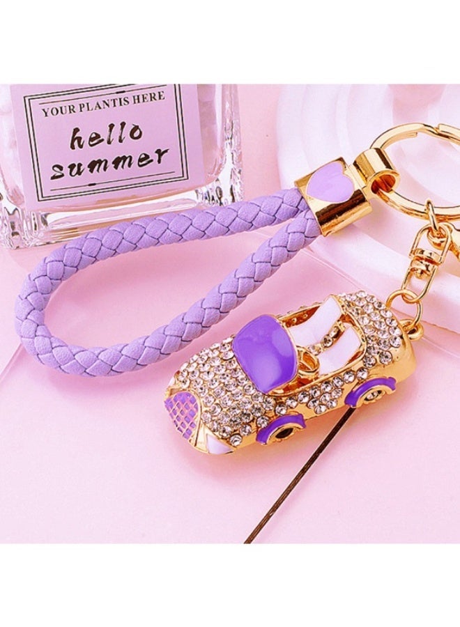 مقفل مفتاح السيارة المصغر الحلو – تزيين بلوري لامع، ملحق مفتاح ومذكرة فريدة - Image 2